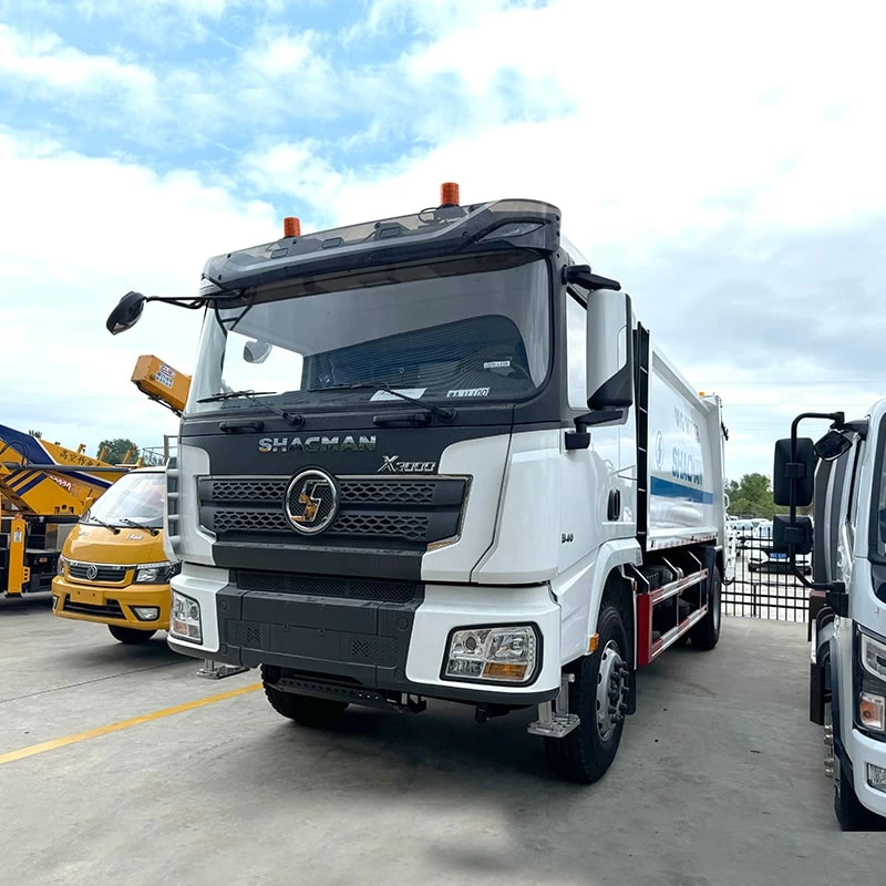 Export Shacman 16CBM Garbage Compactor Truck  for Sale Oblique Front View

