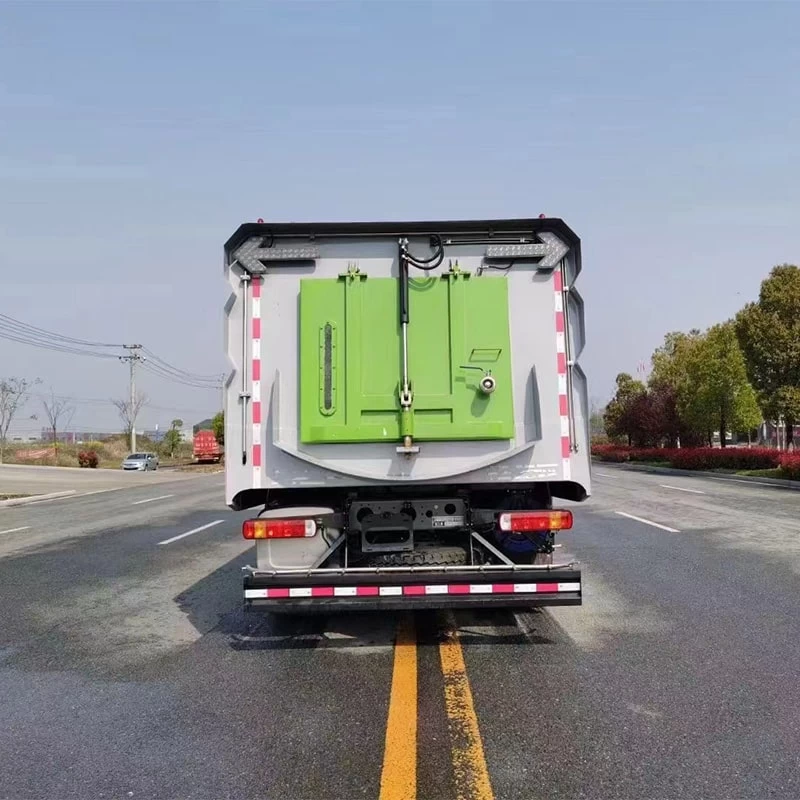 SINOTRUK 4*2 road sweeper truck vacuum suction function Back Image
