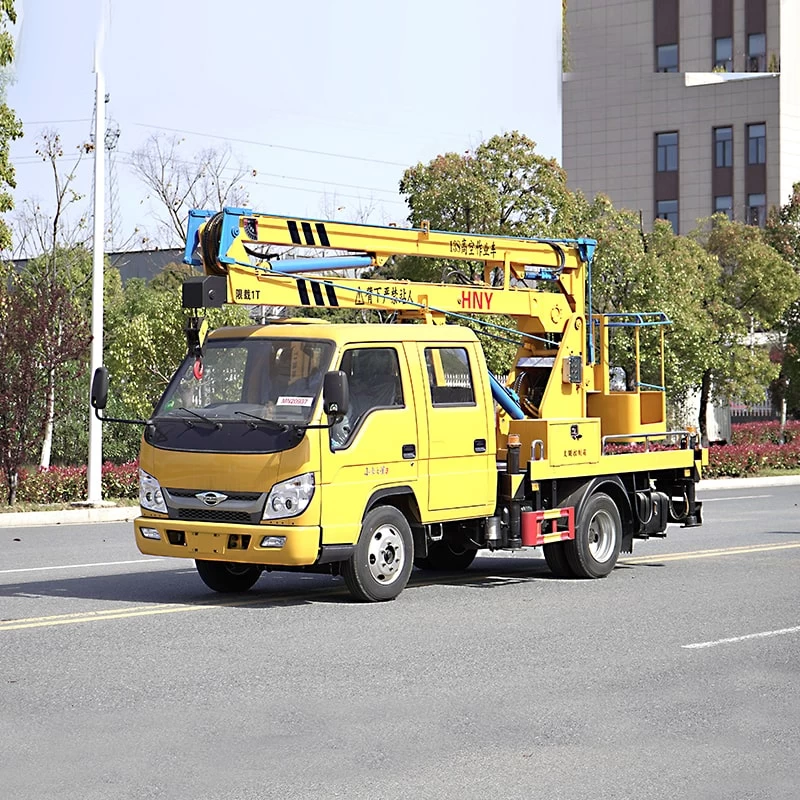 Foton 13m bucket truck aerial working truck Oblique Front View 