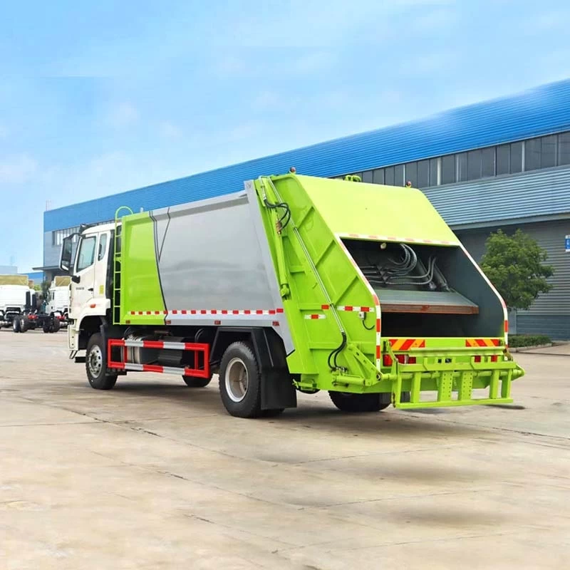 Howo 4*2 garbage collection 14m3 Compactor Garbage Truck Oblique Back Plot