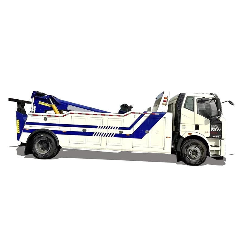 China FAW 4*2 heavy duty 360 rotation towing wrecker truck Thumbnail 
