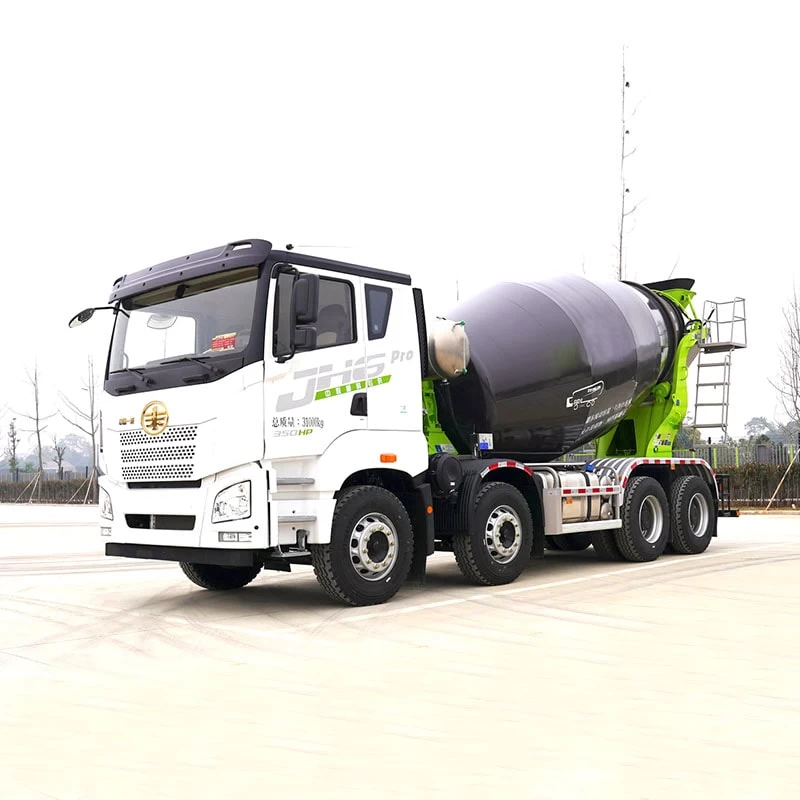FAW top ranking 8*4 10 m3 cement mixer pump truck Oblique Front View
