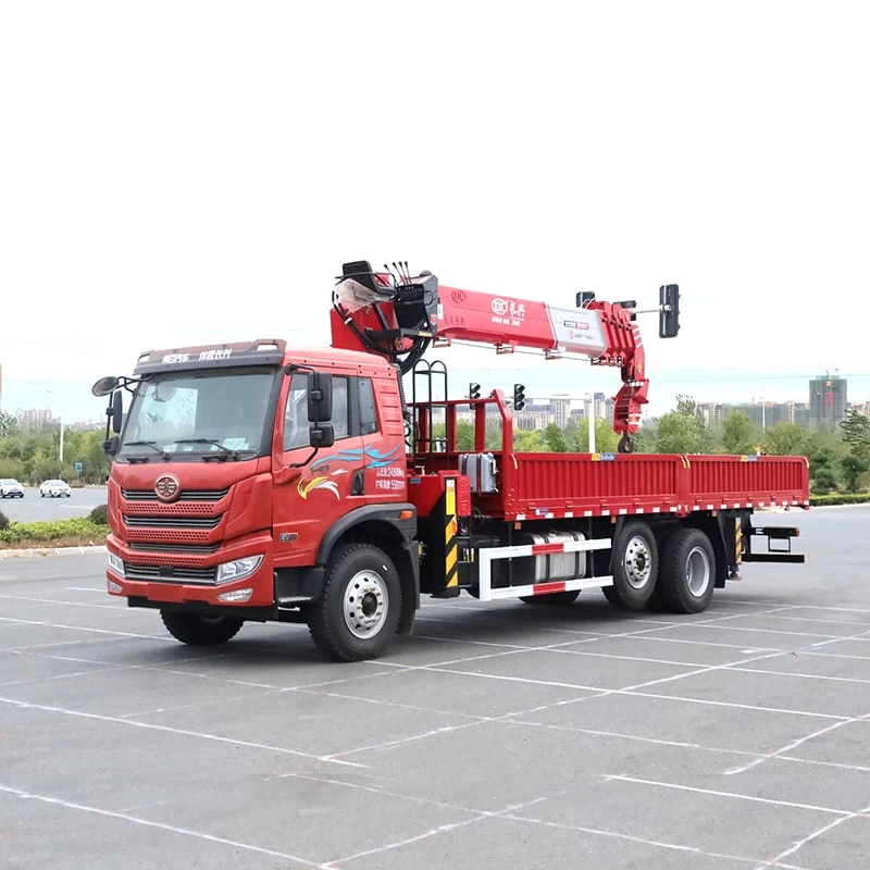 FAW 17.8 meter telescopic boom truck mounted crane Oblique Front View