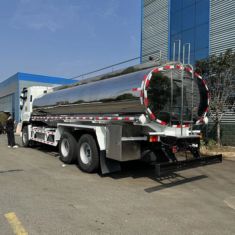 ISUZU 6×4 20m3 aluminum alloy tank truck for Price Oblique Back Plot