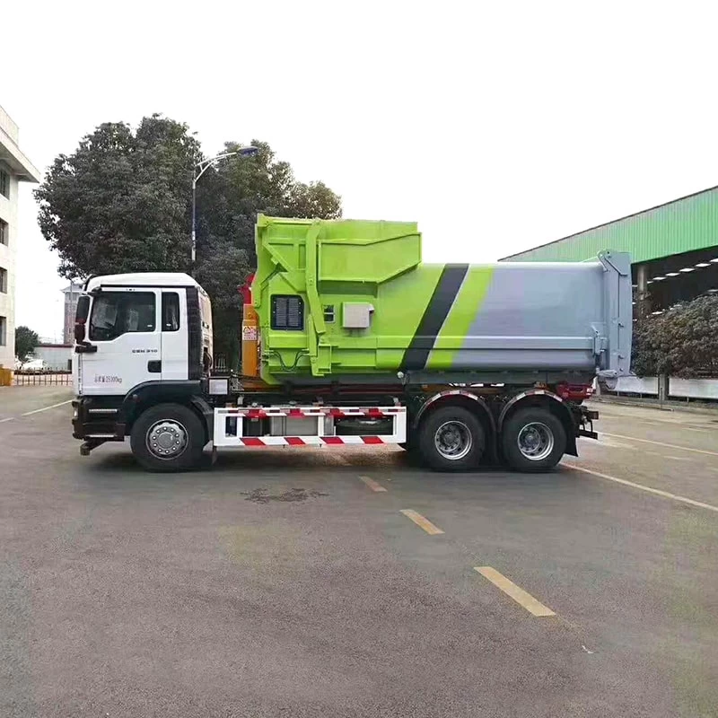 Sinotruk 25 Ton Hydraulic Arm Garbage Collection Truck Front Side View
