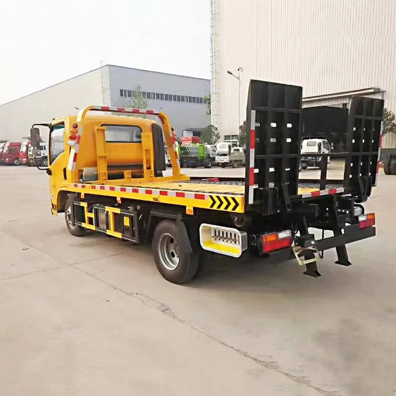 Shacman 4Ton Road Wrecker Towing Truck With Crane Oblique Back Plot