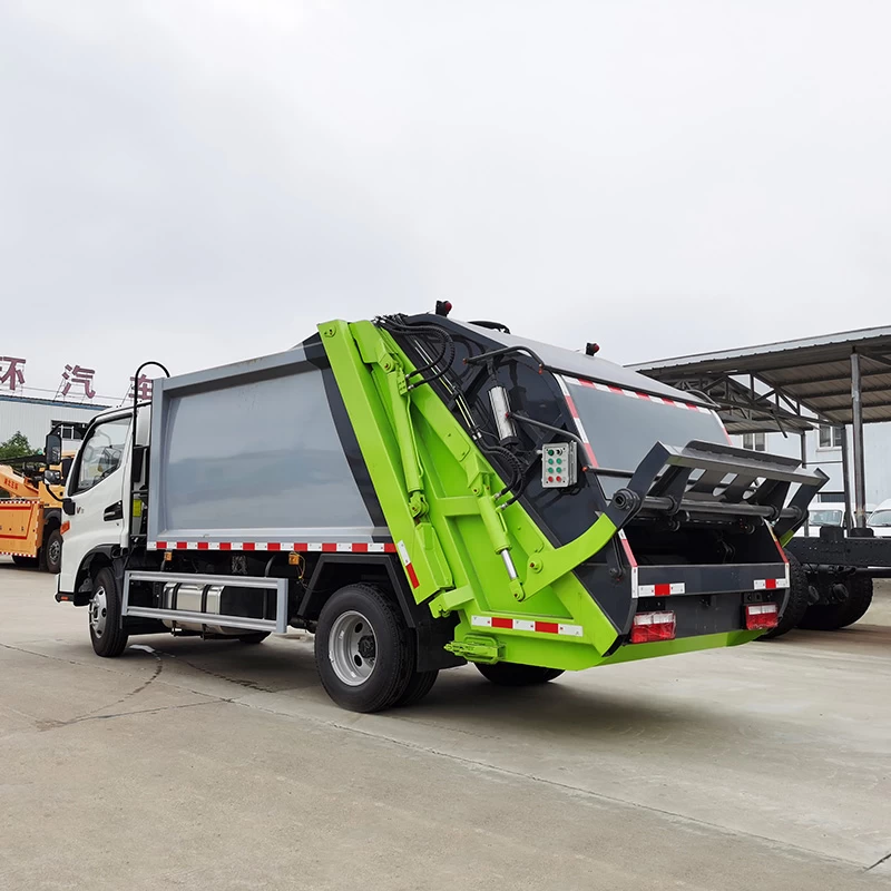 JAC 4*2 6m3 garbage collect garbage compactor truck Oblique back plot