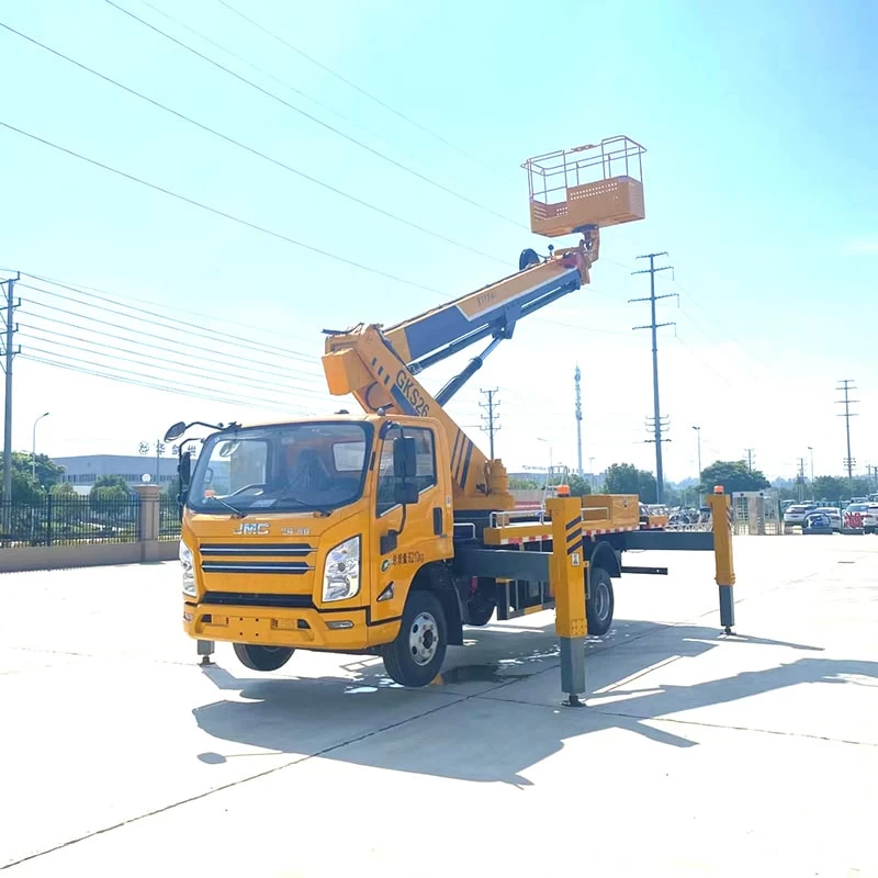 JMC brand new or used 4*2 26m aerial platform truck Oblique Front View
 