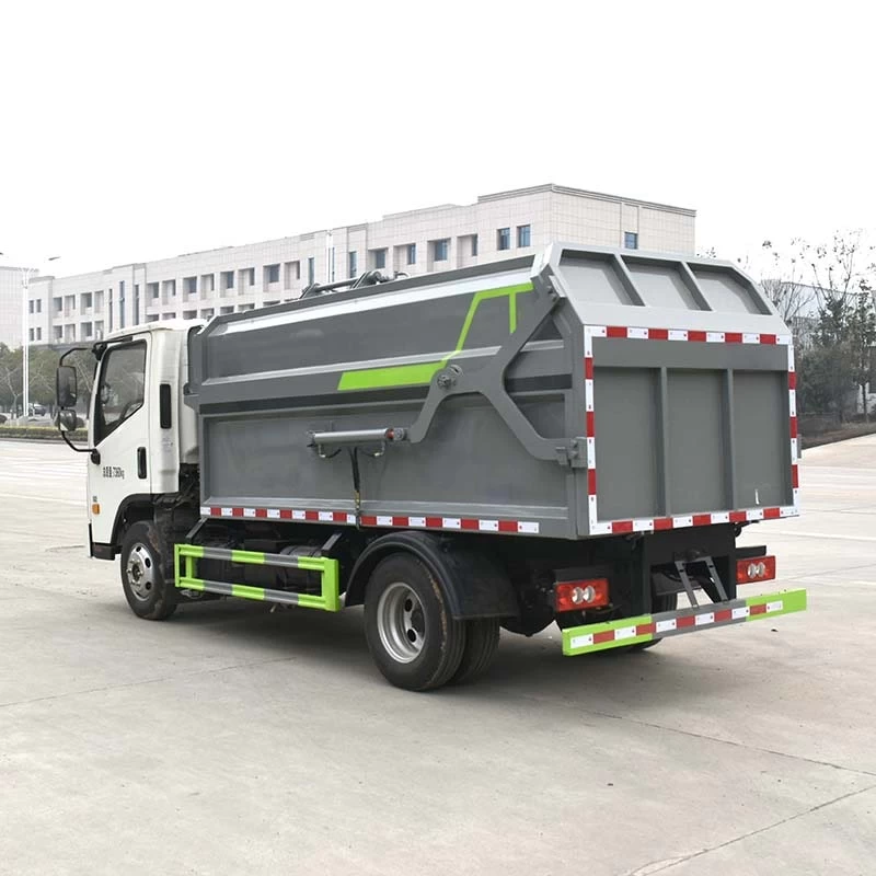FOTON waste collection vehicle side loader garbage truck Oblique Back Plot