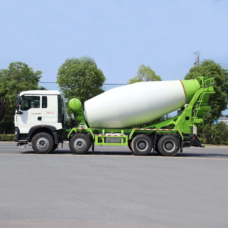 Factory direct sales HOWO 8*4 concrete mixer truck for sale Front Side View
