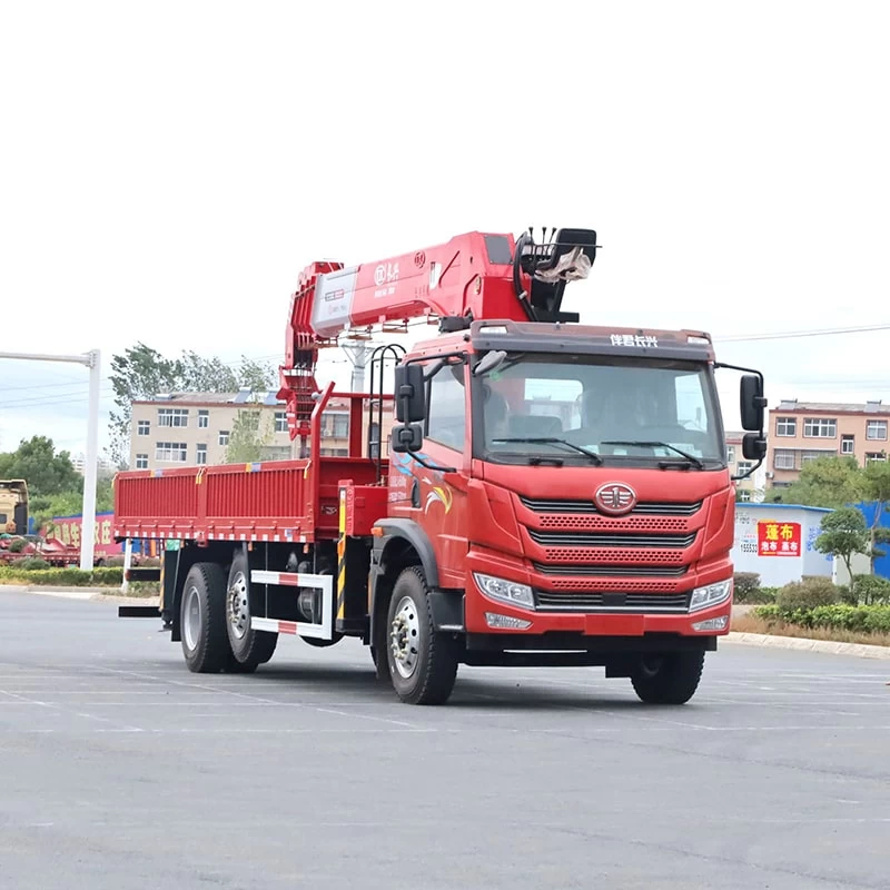FAW 17.8 meter telescopic boom truck mounted crane Oblique Front View