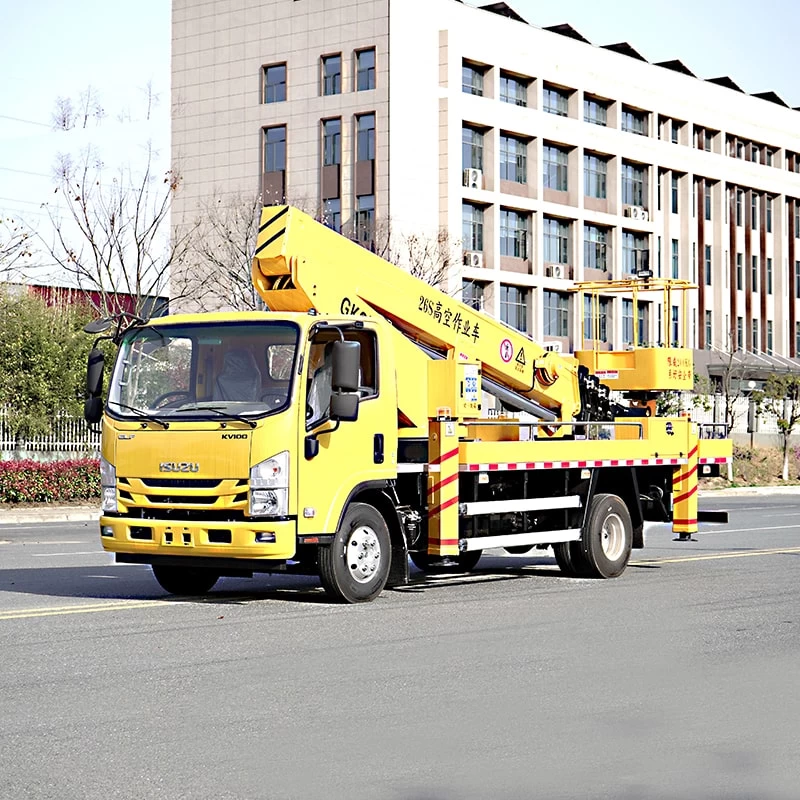 ISUZU 26m Truck Mounted Aerial Working Platform Truck Oblique Front View