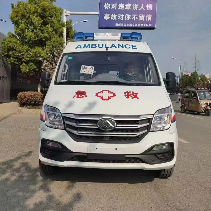 Maxus Ward Type Ambulance Vehicle Emergency Rescue for Sale Oblique Front View