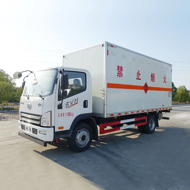 FAW firecracker transport truck explosive transport vehicle Oblique Front View
