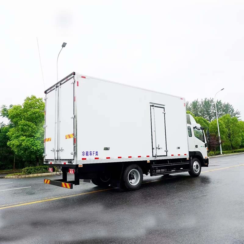 Jac 4x2 5 Ton Refrigerator Cooling Van Refrigerated Truck Oblique Back Plot
