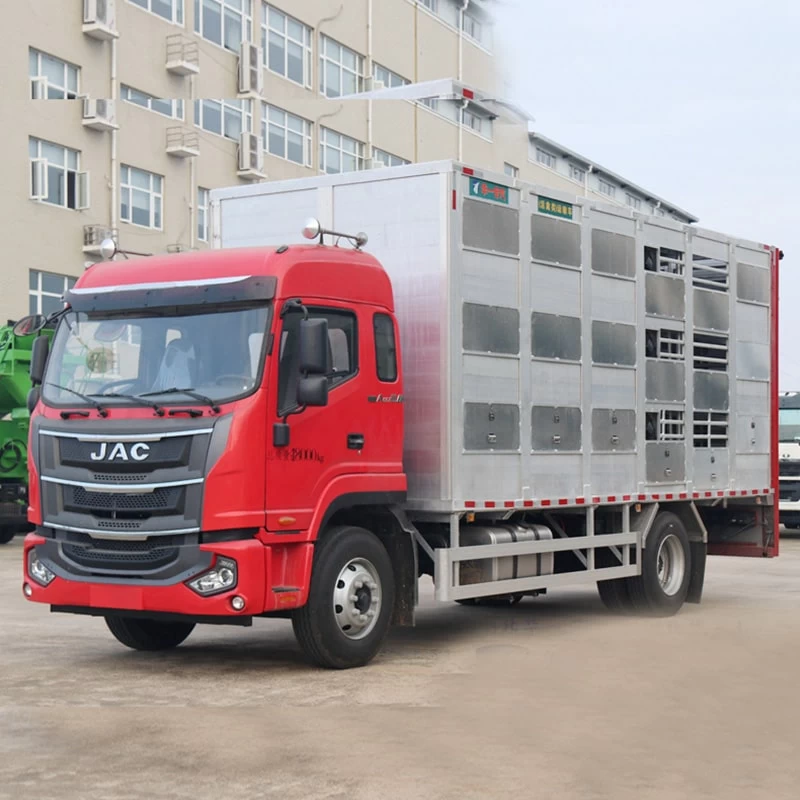 JAC 4*2 aluminum alloy Pig Livestock Transport  Truck Oblique Front View