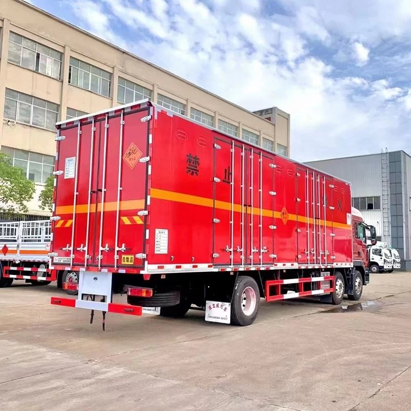 SINOTRUK 6*2 hazardous chemical van truck for sale Oblique Back Plot