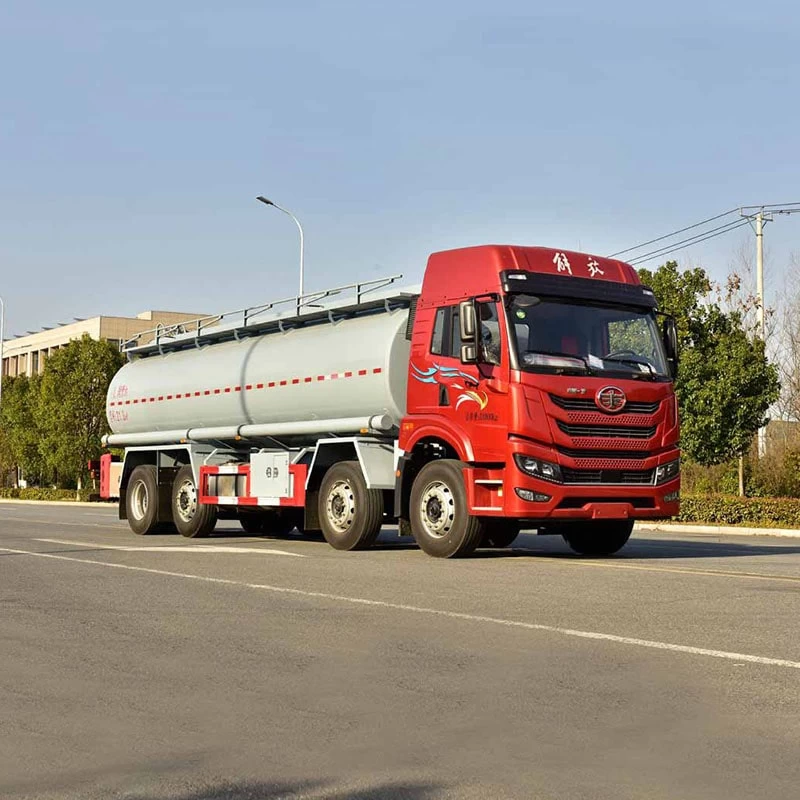 FAW 18 ton lubricating oil sea water transport truck Oblique Front View