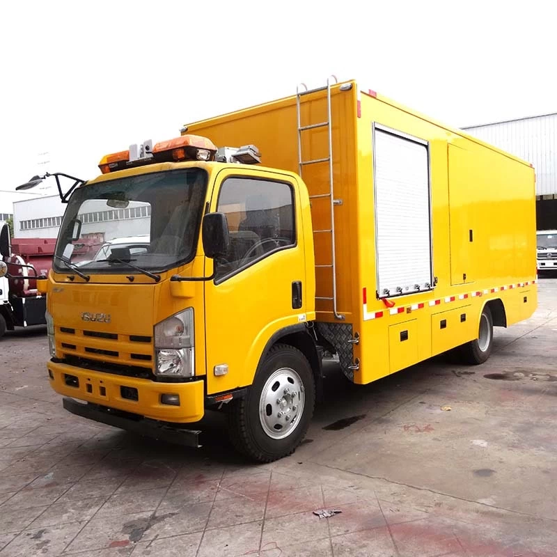 Japanese Isuzu 100kw outdoor power supply vehicle Oblique Front View