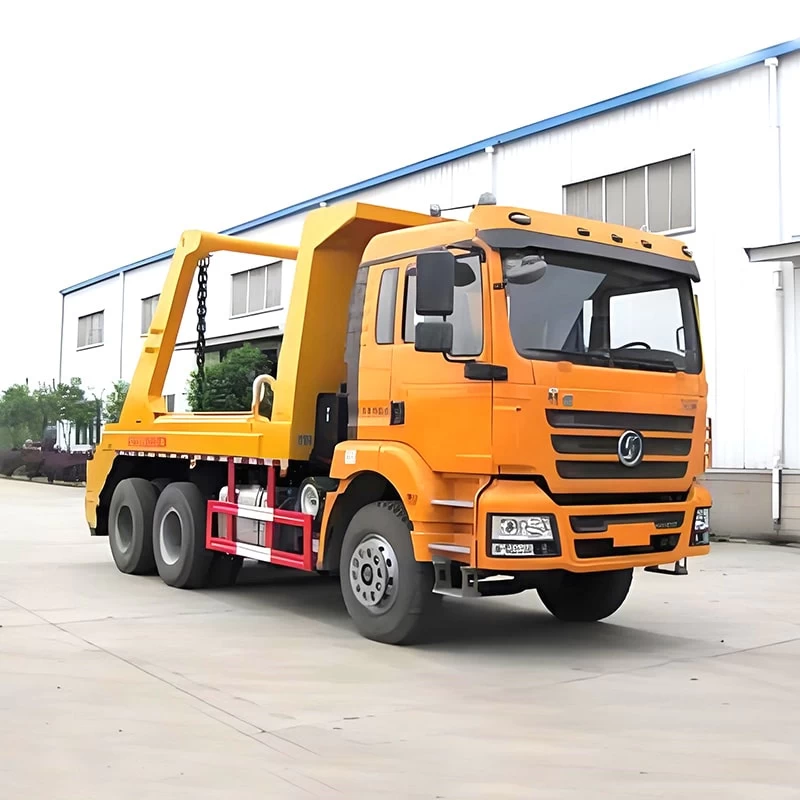 Shacman 17 CBM Swing Arm Trash Truck Oblique Front View