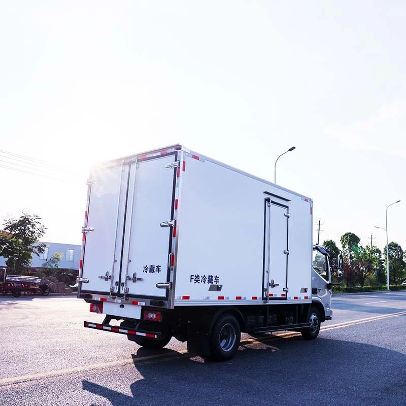 Foton 4X2 refrigerated frozen Van Cargo Box Food Truck Oblique Back Plot 