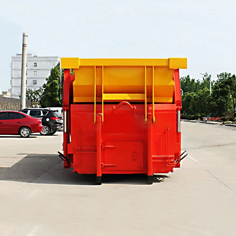 Hook arm garbage truck detachable compressed garbage truck Front View
