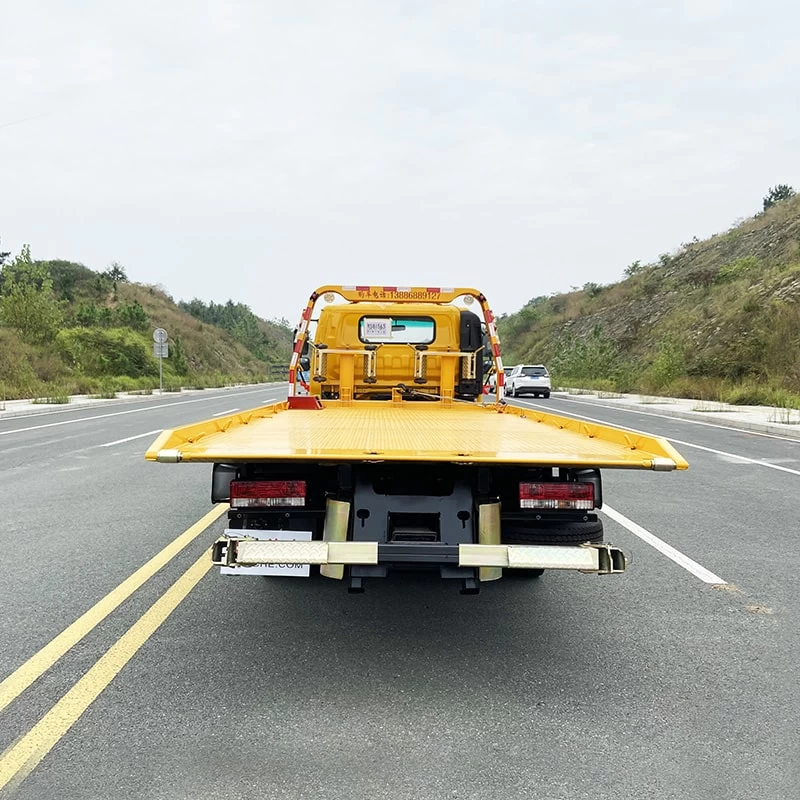 Jac diesel 5 ton 6 ton flatbed wrecker tow truck Back Image 