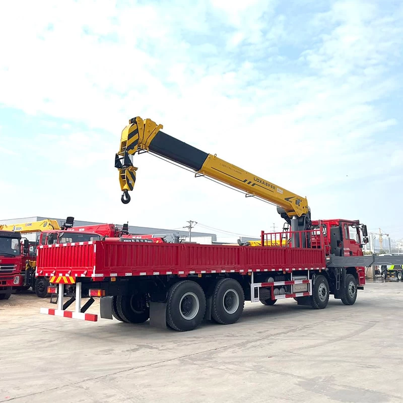 New or Used Shacman 20 Ton Truck Mounted Crane for Sale Oblique Back Plot