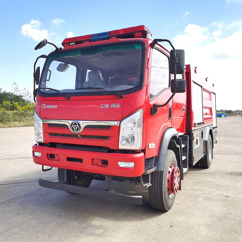 Brand New 4x4 6000 Liters Water Foam Fire Fighting Truck Oblique Front View