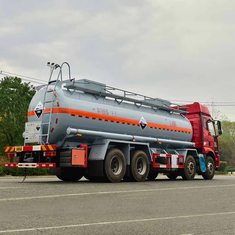 FAW 8*4 20 ton H2SO4 Acid Tank Trailer Sulfuric for sale Oblique Back Plot
