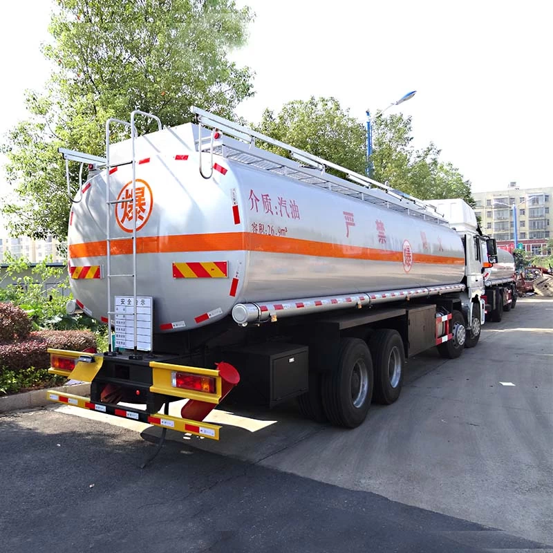 Shacman 8X4 30000liter fuel Oil tank transport truck Oblique Back Plot 