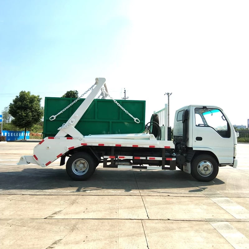ISUZU 6 CBM Swing Arm Garbage Collection Skip Truck Price Front Side View

