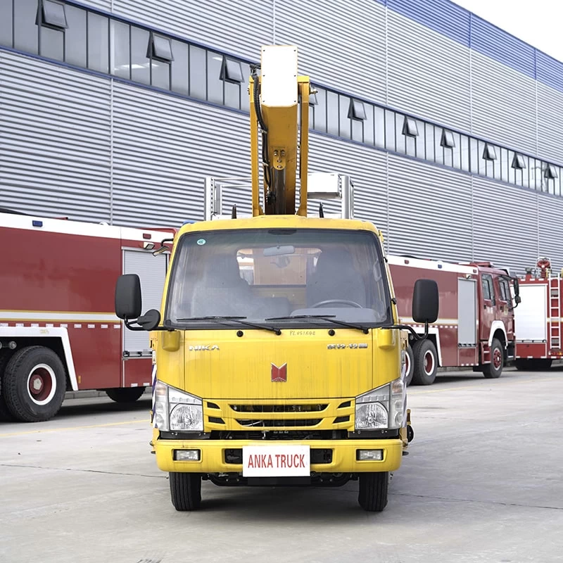 ISUZU new or used 4*2 28 meters boom lift aerial work truck Front View
