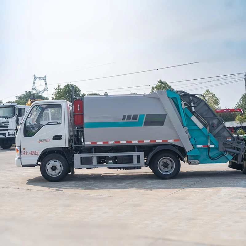 JAC 5cbm euro 2 3 4 5 compressed garbage truck Front Side View