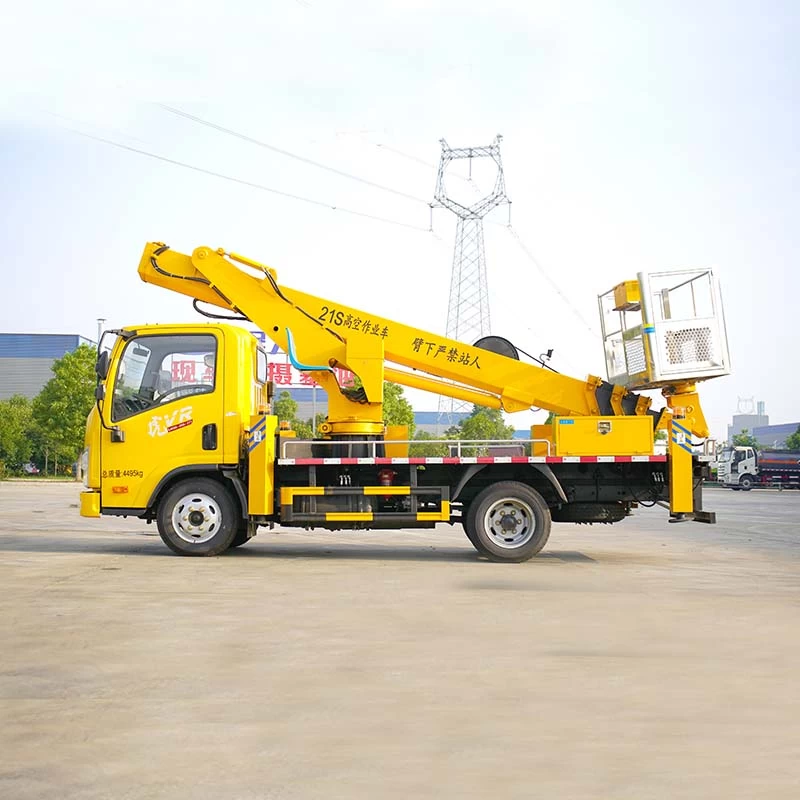 FAW 21m bucket truck aerial working platform Front Side View