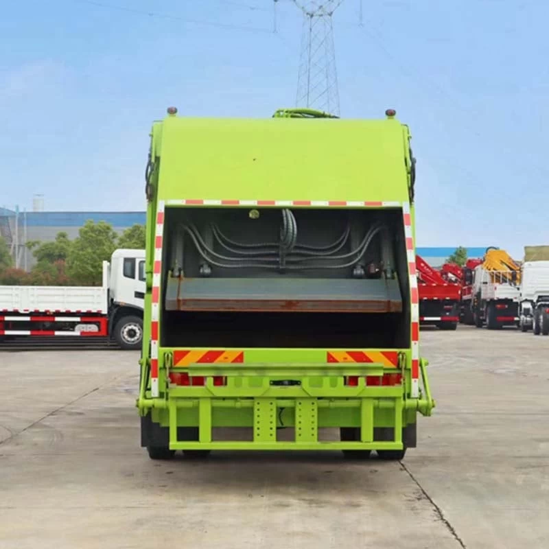 Howo 14m3 Garbage Collection  Compactor Garbage Truck Back Image