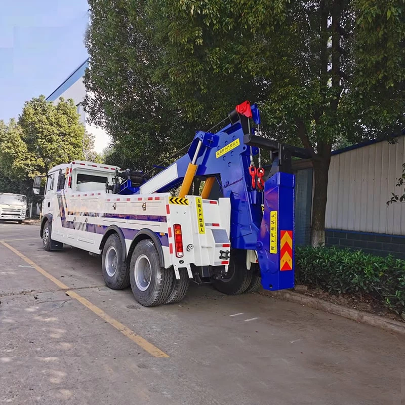 HOWO 50ton lifting & towing wrecker heavy duty tow truck Oblique Back Plot
