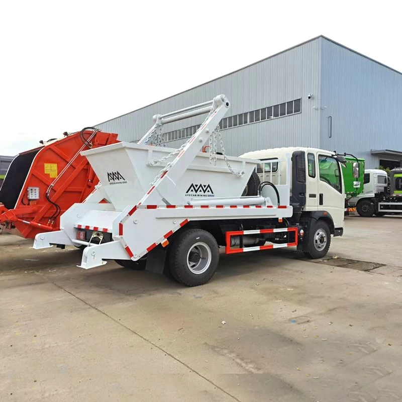 Sinotruk HOWO 4X2 5CBM Swing Arm Garbage Truck Rear Loader
Oblique Back Plot