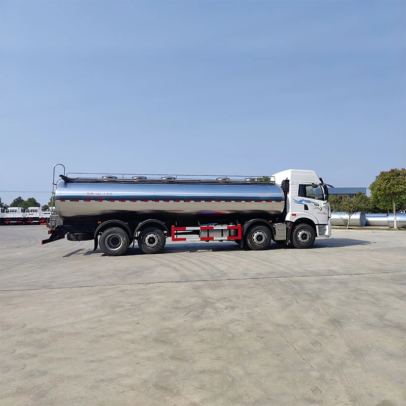 FAW 8*2 22000 liters water milk tanker truck Front Side View