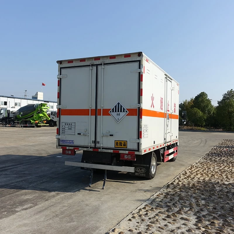 Foton 4*2 flammable gas powered fireworks transporter cart Oblique Back Plot 
