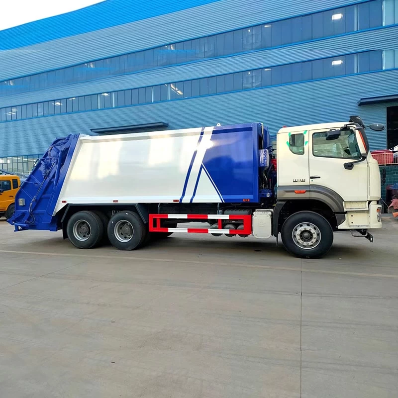 Sinotruck New or Used 20 CBM Garbage Compactor Truck Price Front Side View
