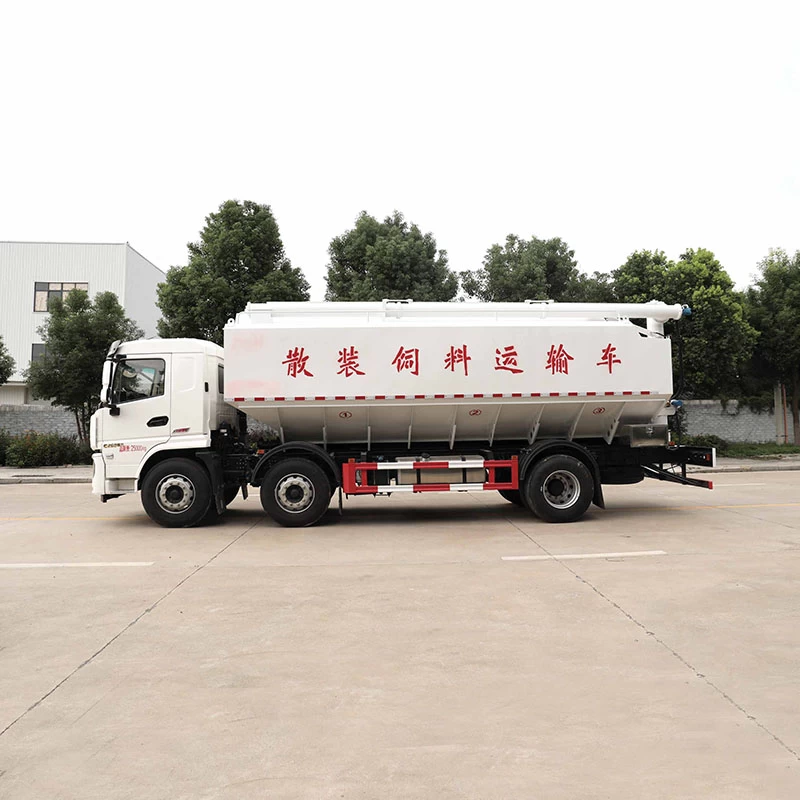 SHACMAN 15 ton automatic Bulk feed truck Front Side View 