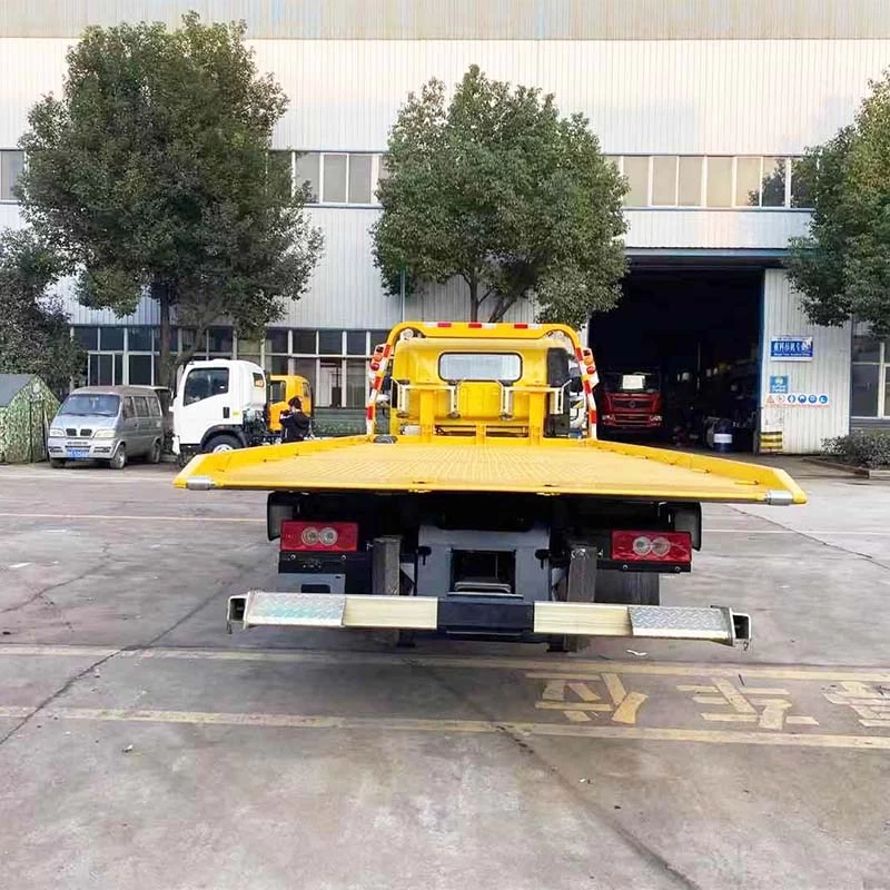 Foton diesel 5 ton flatbed wrecker tow truck Back Image
